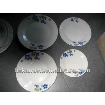 Haonai brasil cerâmica jantar conjuntos de placas, dinnerware conjunto branco